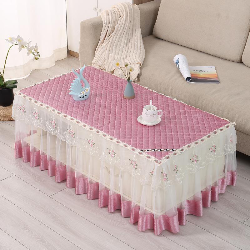 Modern Simple Household Tablecloth Processing Cotton And Linen Fabric Rectangular Peach Skin Velvet Table Cloth Coffee Table Cloth