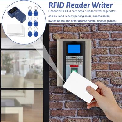 Card Copier and Writer ID RFID Card Duplicator Handheld Card Copier Portable 125kHz ID Scanners with 6Writable Tags for Parking