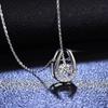 Smyoue 1ct 0.5ct D Color Moissanite Necklace for Women Beating Heart S925  Silver Plated White Gold Pendant Wholesale