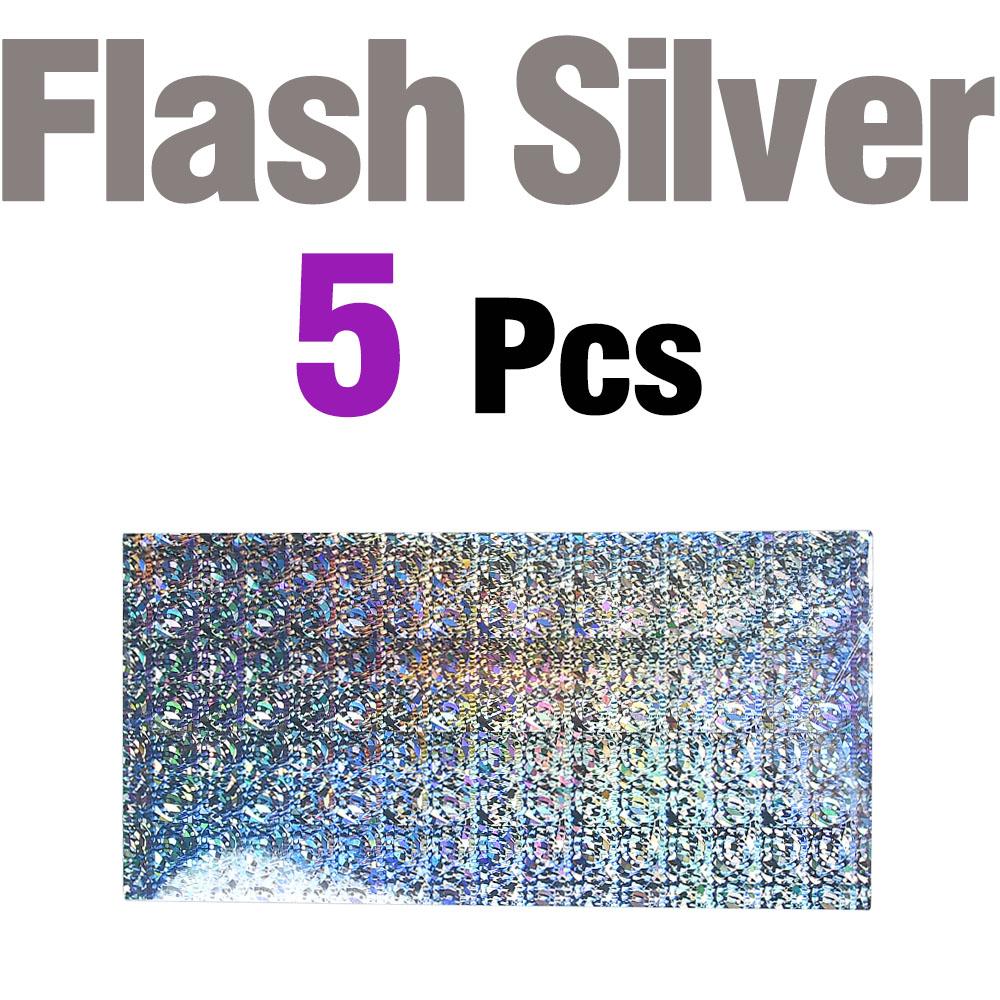 5 Sheets 8x4 Inch Fishing Lure Holographic Fish Scale Sticker - Adhesive Luminous Tape for Lure Making, Metal Baits, DIY Craft