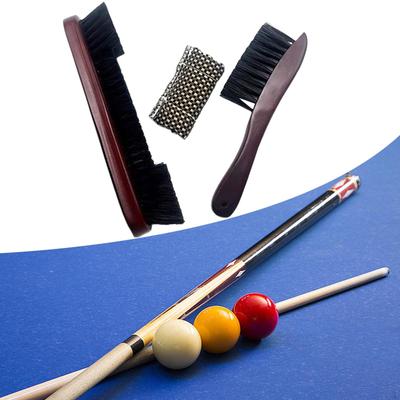 Billardtisch-Pflegebürsten-Set mit Massivholzgriff