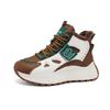 Women's Fur One Thick Bottom Heightening Winter Lightweight Padded Warm Snow Boots Non-slip Wear Casual Sneakers Lace-up Cotton Boots