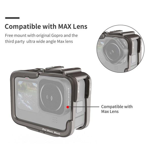 

AMAGISN Titanium Gray Aluminum Alloy Camera Cage for GoPro11 No size specification