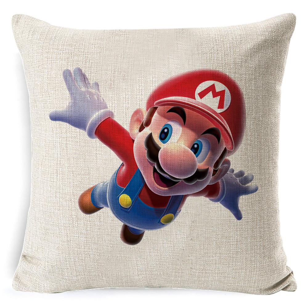 Super Bros Mario Pillow Cover Car Home Living Room Sofa Bedroom Cover Cushion