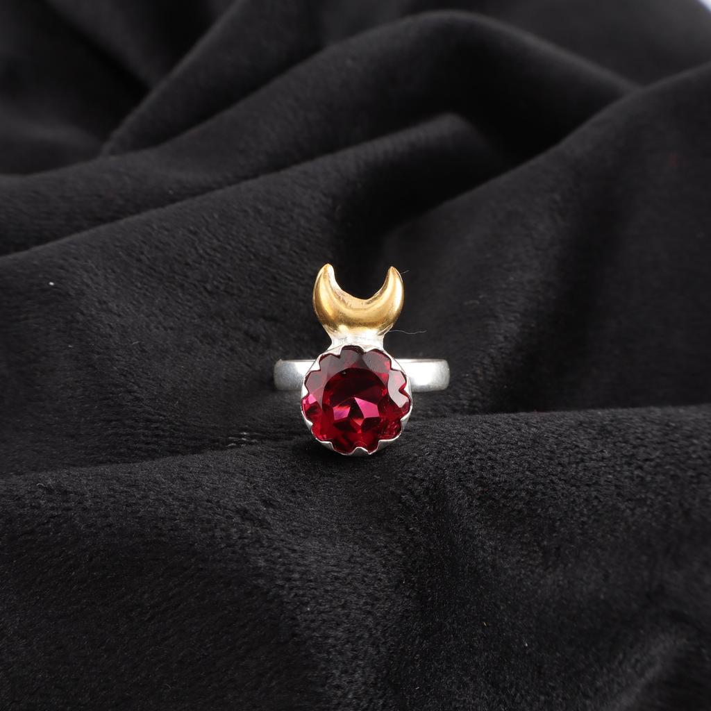 Pink Rubellite Ring, Handmade Gemstone Ring, 925 Solid Sterling Silver Ring Antique Jewelry, For Engagement Gift