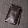 Men'S Genuine Leather Clutch Bag Women'S Soft Leather Long Wallet Simple Cowhide Mobile Phone Bag