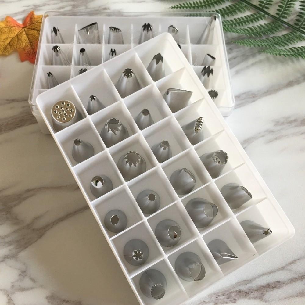 24PCS Baking Tool Cake Decorating Nozzles Set Steel Russian Tips Nozzle  Pastry Tools