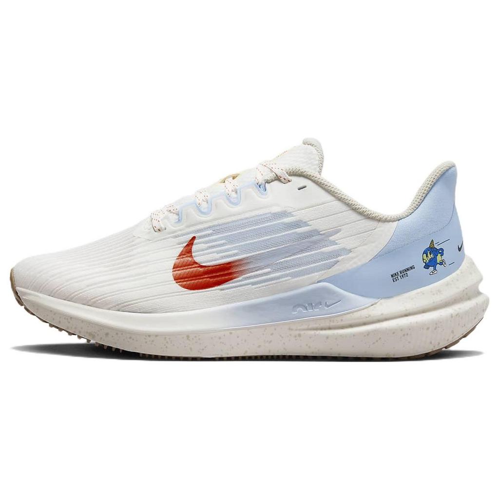 Nike  Air Winflo 9 Sail Celestine Blue Women Sneakers Cream Light-Stone Safety-Orange DX6048-181