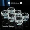 Shangqi Handmade Gold Leaf Turquoise Baijiu Glass Set