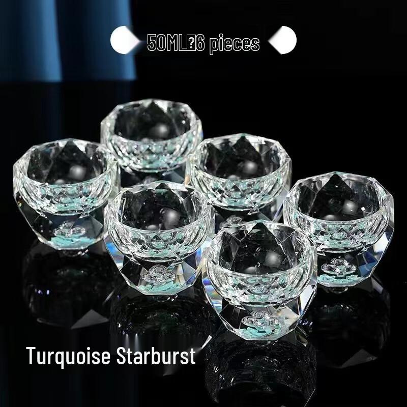 

Shangqi Handmade Gold Foil Turquoise Baijiu Glass Set