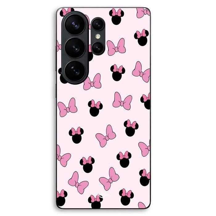 Coque Pour Samsung Galaxy S26 Ultra Minnie noeud fond rose Maniacase