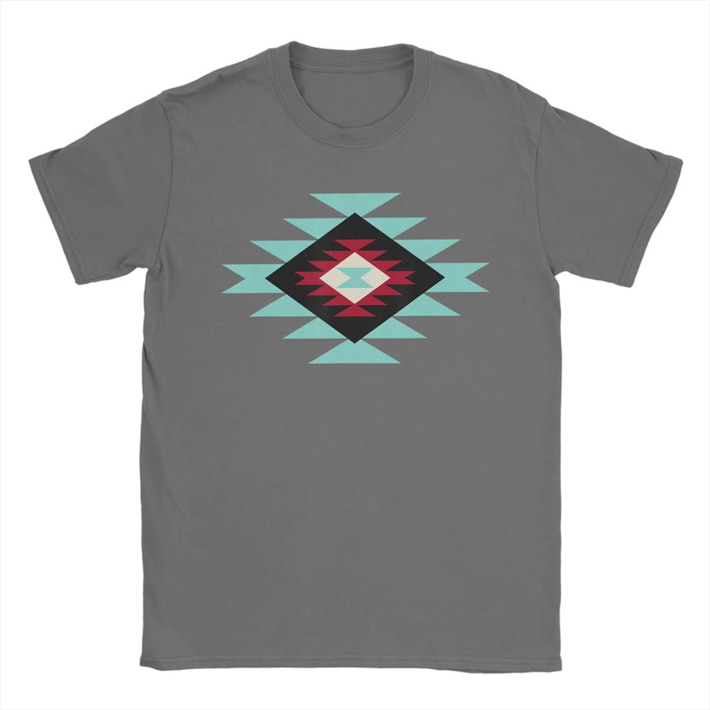 Southwest Santa Fe Navajo Indian Tribal Tshirt unisex Loose Short Sleeve Cotton fashion 2026 New Summer Men Aztec style shirt
