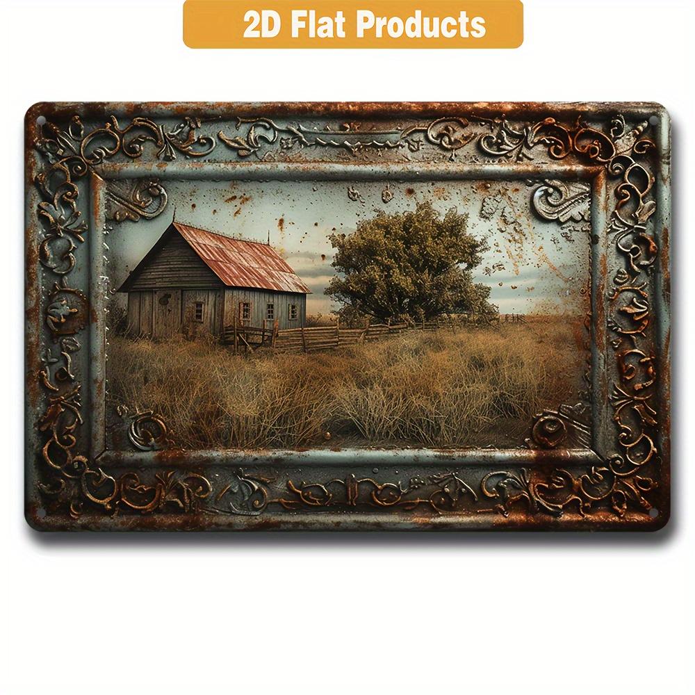 FJ Vintage Metal Tin Signs 2D Flat Printing  Posters  Room Wall Home Farmhouse Decor Room Decoration