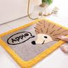 Bathroom Mat Cute Cartoon Flocked Mat Comfortable Non-Slip Strong Absorbent Foot Mat Bedroom Living Room Carpet