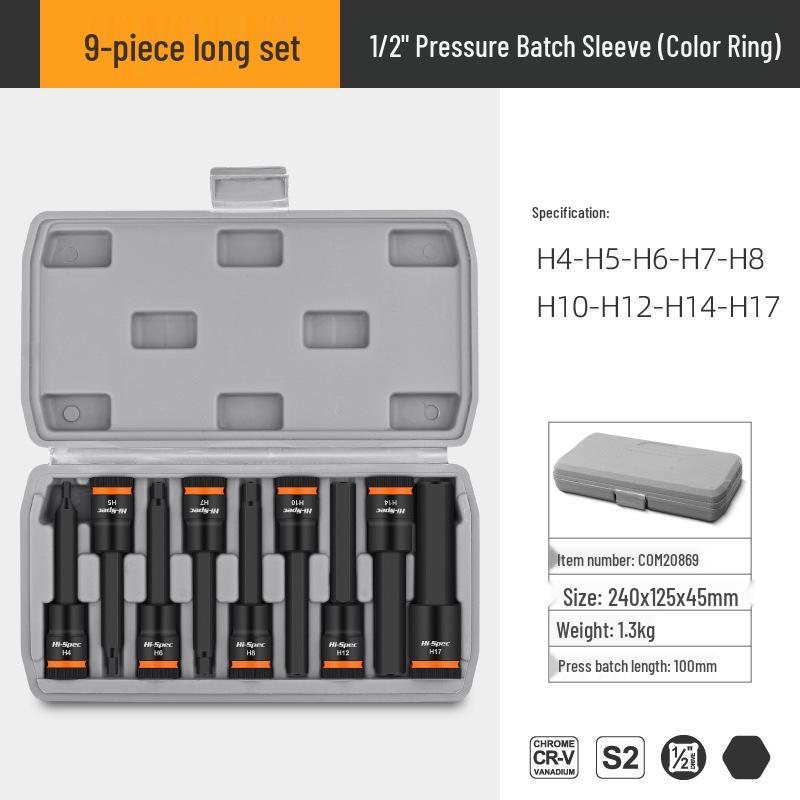1/2" Electric Hex Socket Wrench and Screwdriver Bit Set