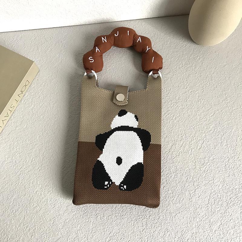 

Очаровательный вязаный мини-телефон и кошелек для монет: Компактная, портативная, универсальная сумка для женщин