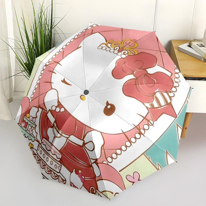 

1pc Hello Kitty Automatic Opening Folding Umbrella with 8-Bone Iron Frame - Perfect for Fans, Travelers, Everyday Use, and Festive Gifts!T023