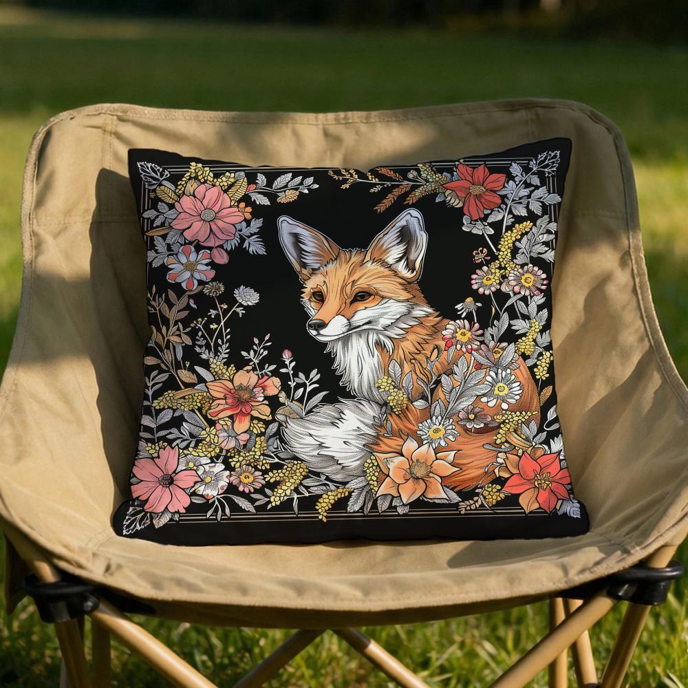 William Morris Art Fox Cushion Cover Soft Reversible  Durable Pillow Cover  MultiScene Use for Home  Car Daily Comfort
