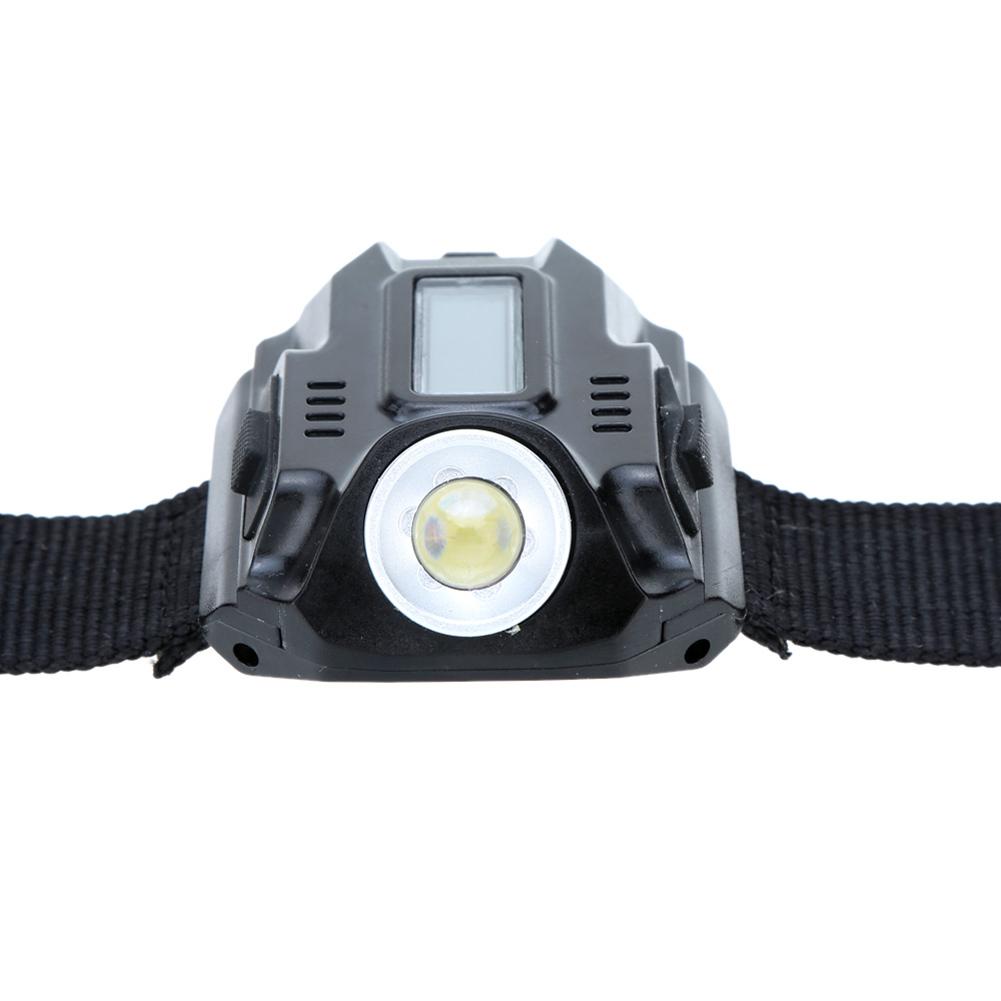 Portable LED Wrist Light with Time Display Function XPE LED Wrist Watch Flashlight Torch for Outdoor Sports Activity