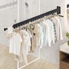 Wall Mounted Clothes Hanger Rack - Extendable Drying Rack with Mounting Brackets