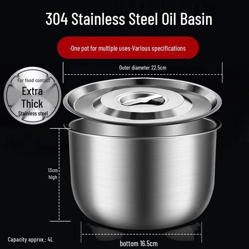 Homeglen Stainless Steel Lidded Multi-purpose Bowl