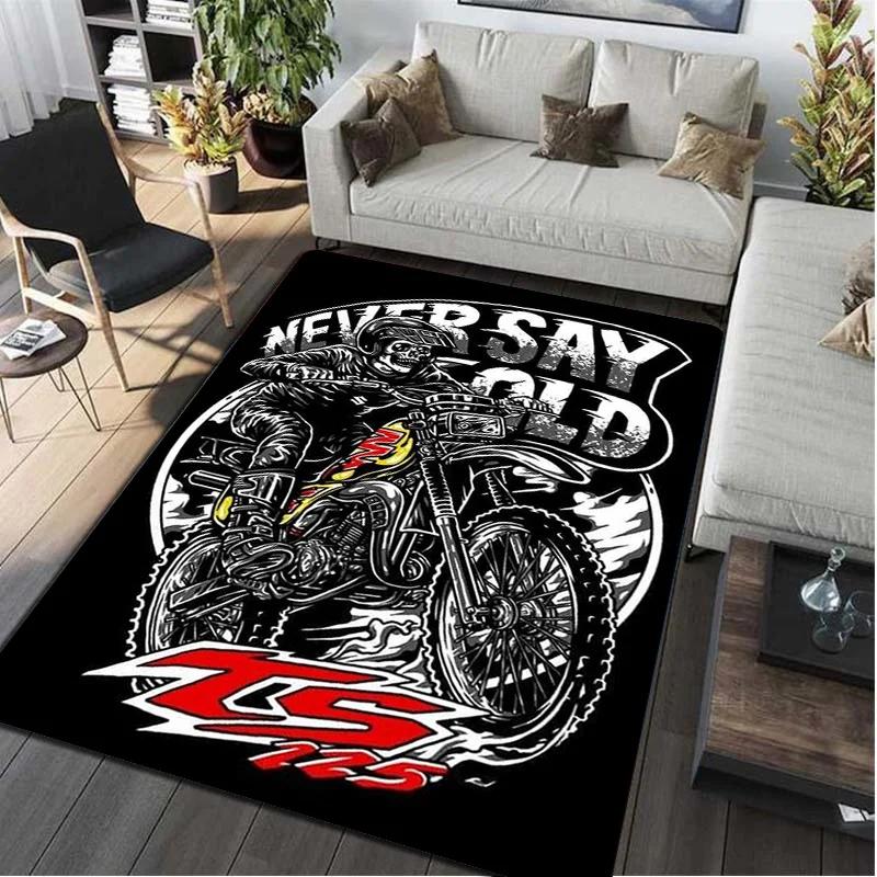 Motorcycle Motorbike Rider Carpet Area Rug Mat Floor Doormat Sofa Entracne Rugs for Living Room Bedroom Playroom Dropshipping