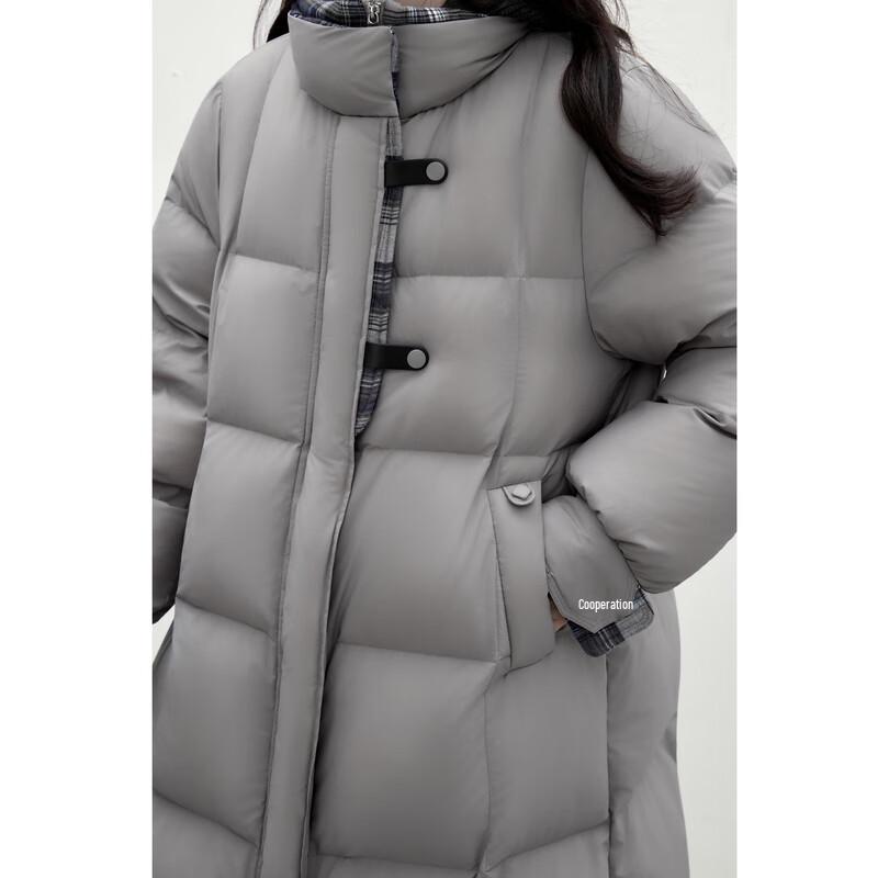 Qiushui Yiren Women's Stand Collar Loose Down Jacket