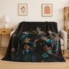Kpop B-BTS Fashion Group Star Flannel Blanket Soft Warm Throw Blanket for Bedroom Living Room Bed Travel Camping Picnic Gift