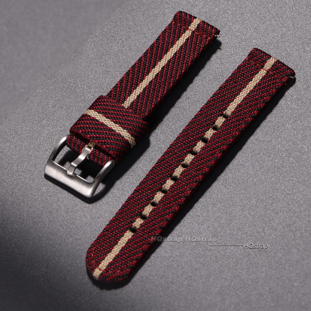 20mm 22mm Nylon Watch Strap Soft Nylon Sport Replacement Watchband for Seiko for Omega Quick Release Universal Canvas Bracelet