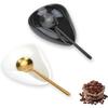 Ceramic Coffee Bean Tray & Stainless Steel Spoon Set: Collector, Display, Measuring & Weighing Use.