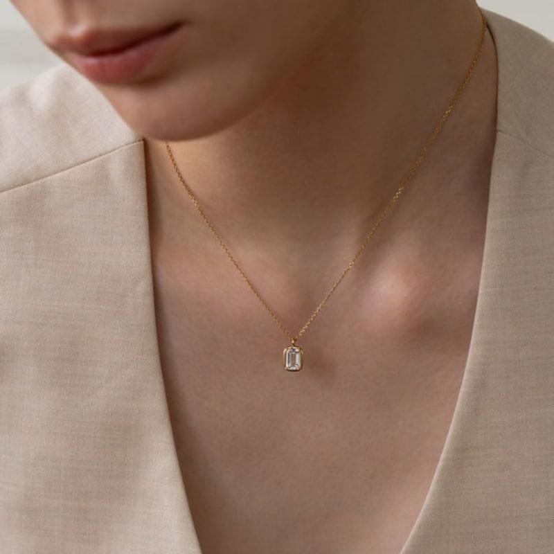 Aube de moi Klassische quadratische kubische Halskette