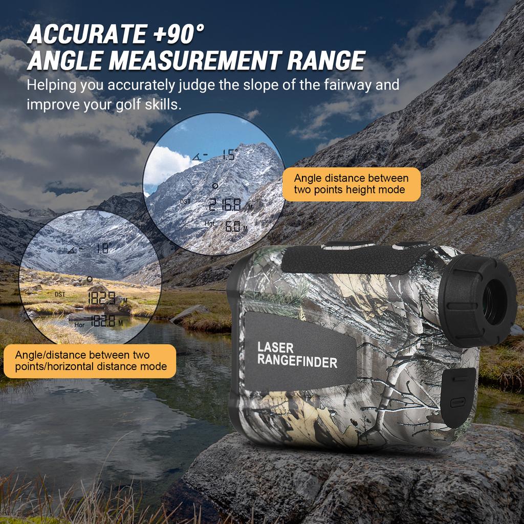 Golf-afstandsmeter met hellinghoekmeting, hoogte- en snelheidsfunctie, vlaggenmastvergrendeling, trillingsfunctie