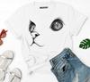 Women's Fashion Summer Casual Cat Tee Cute Cat Face Graphic Novelty Humor Shirt