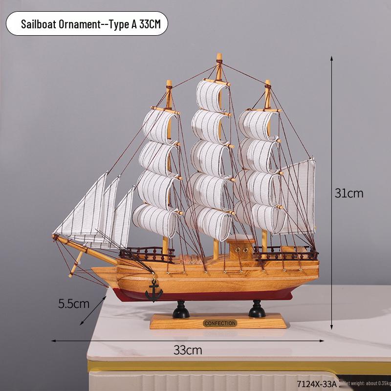 Model żaglówki gładko płynącej: Elegancka Ozdoba do Domu i Biura, Idealna do Witryn na Wino, Półek na Książki i Innych