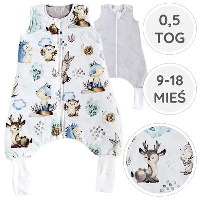 Babyu, Summer Sleeping Bag Leg Socks Double Zipper 0.5 Tog 9-18