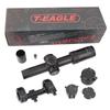T-EAGLE Riflescope, 1-6 Variable Magnification, Shock-Resistant up to 1000g, One-Piece Mount Included (Black)