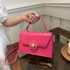 Textured Fashion Handbag Women's 2025 Summer New Trendy Niche Design Shoulder Bag Foreign Style Box Messenger Bag