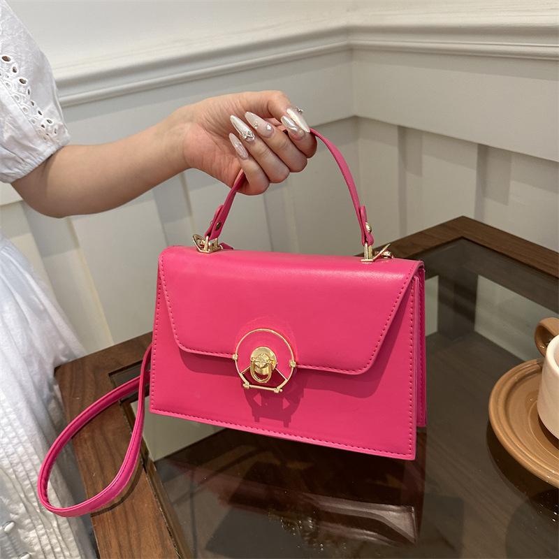 Textured Fashion Handbag Women's 2025 Summer New Trendy Niche Design Shoulder Bag Foreign Style Box Messenger Bag