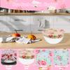 10Pcs Cloth Bowl Cover Stretch Lid Reusable Cotton Dust Cover Elastic Food Bowl Cover Portable Bowl Top Cover for Picnic Home