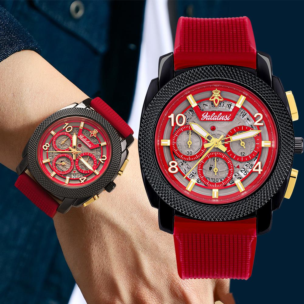 Sports Watches Men'S Fashion Business Large Dial Chronograph Calendar Quartz Men'S Watches