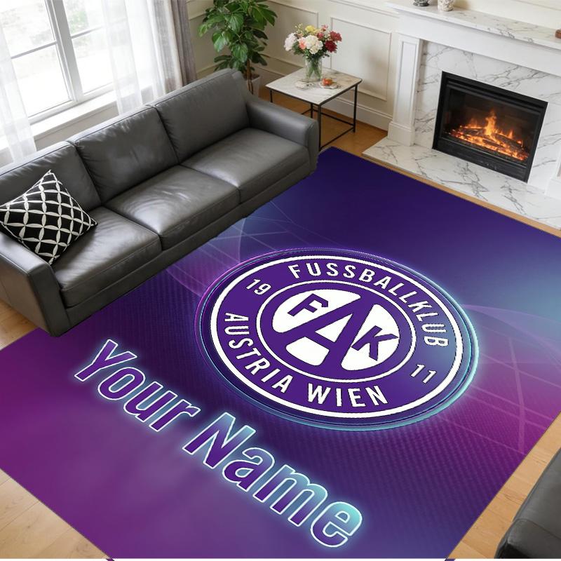 Crystal Velvet Rug Custom Name Text, Soft Non Slip Floor Mat Home DecorAustria Wien FC