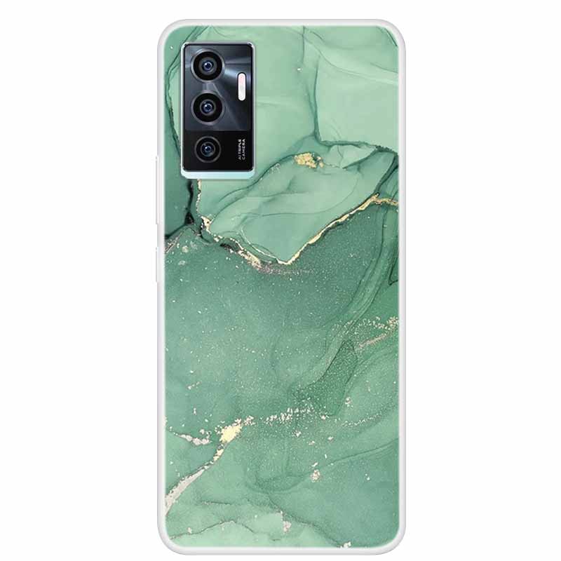 For vivo V23e V21E 5G 4G Cases Transparent Marble Soft TPU Silicone Back Covers for Vivo V21 5G Cases Clear Bumper for vivoV21