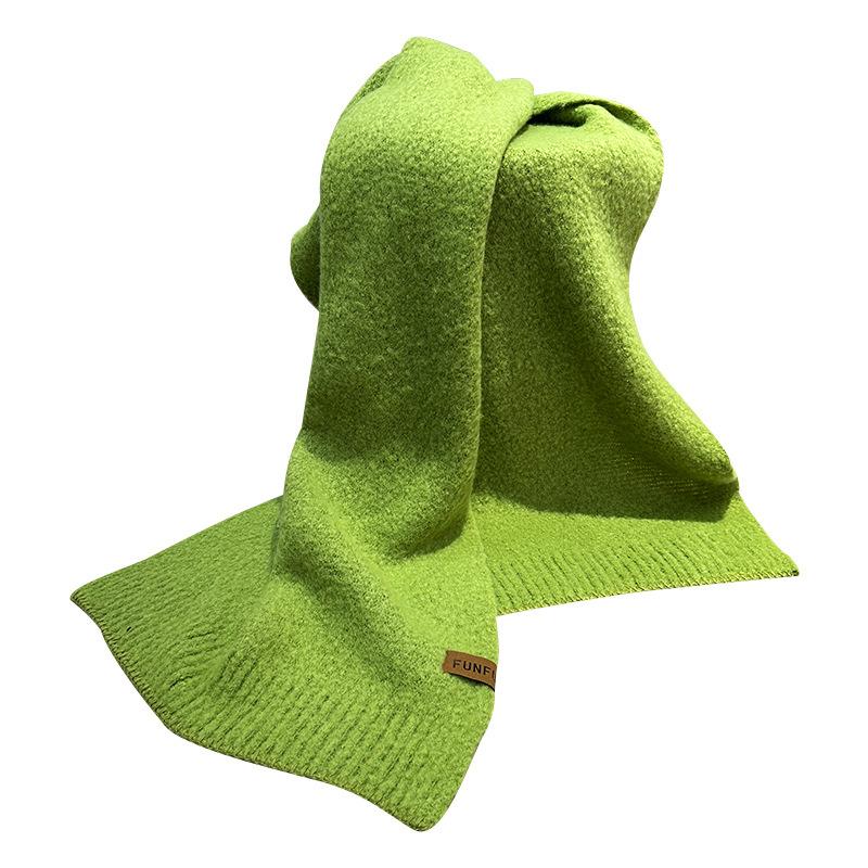 Herbst und Winter neu vielseitig einfach warm Schal Nackenschutz Student einfarbig hochwertig gestrickter Schal Schal