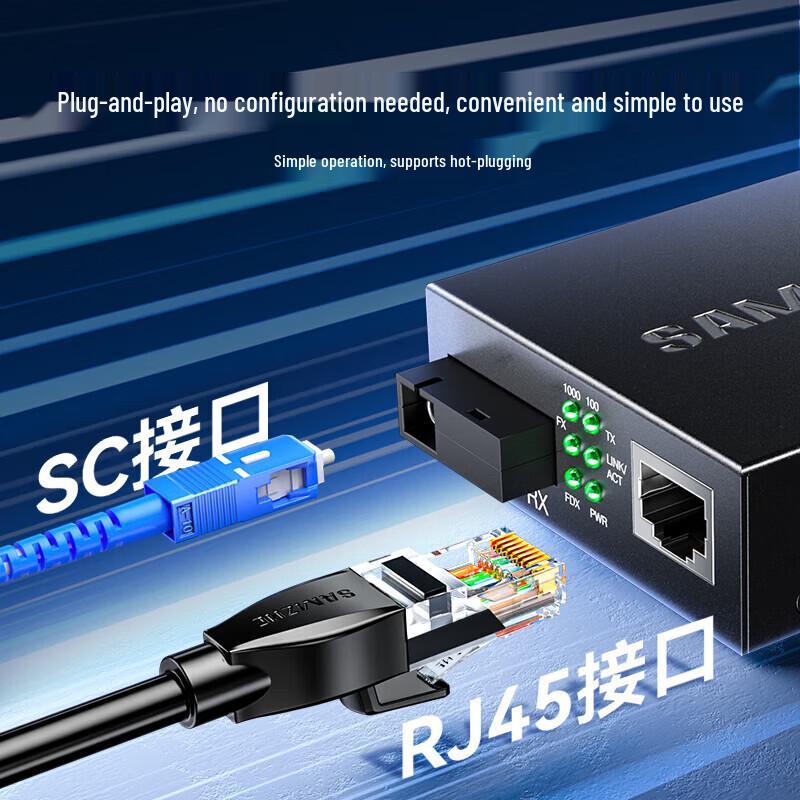 SAMZHE Gigabit Fiber Optic Transceiver Pair