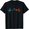 Surfer Summer Waves Heartbeat Men Women Kids Novelty T-Shirt
