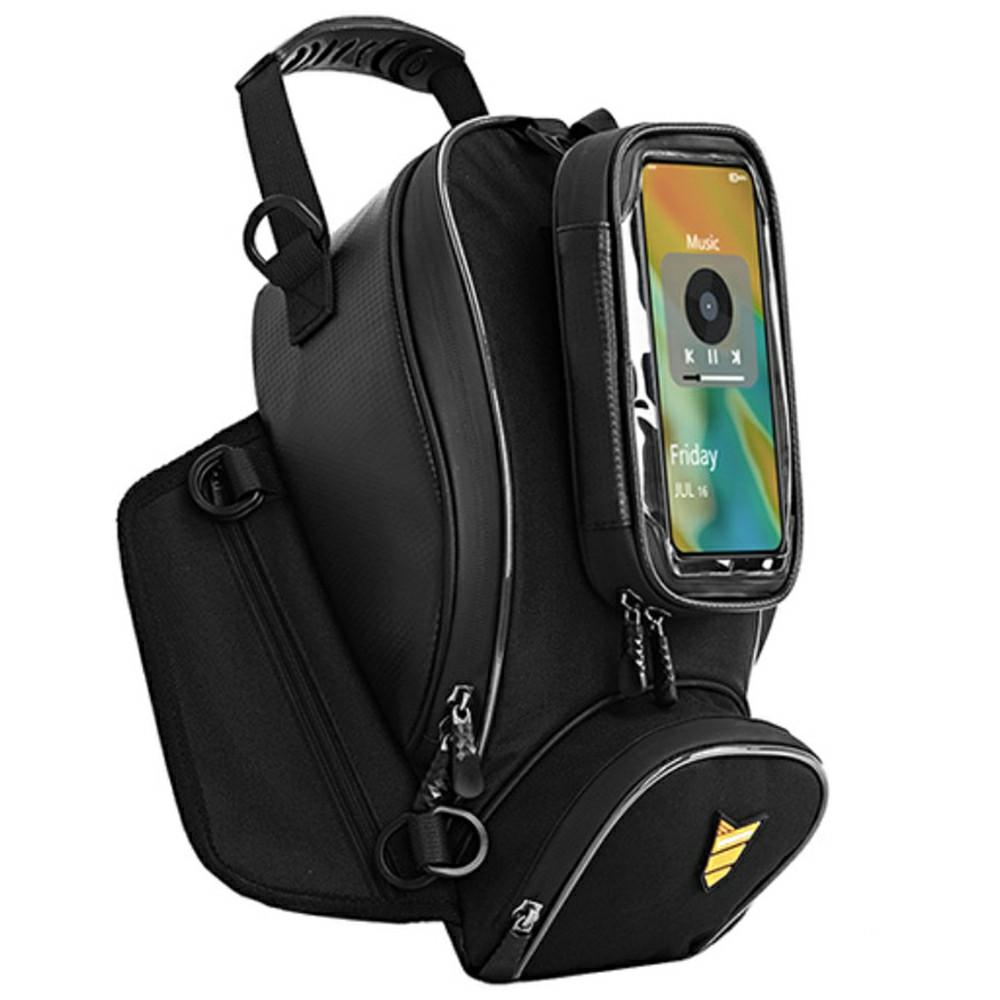

RZAHUAHU Waterproof Motorcycle Tank Bag Touch Screen Phone Pouch with Shoulder Strap Type A
