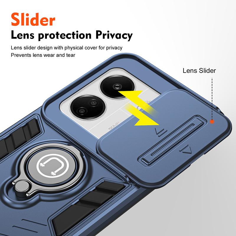 For Redmi 13C Luxury New Armor Magnetic Shockproof Case For Redmi 13C Camera Lens Protective Phone Cover For Redmi 13C Cases