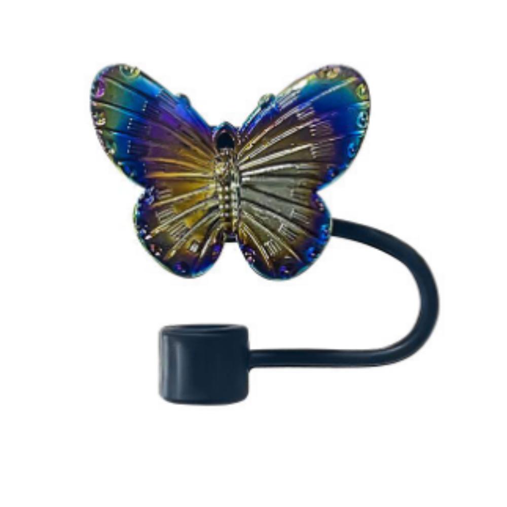 1PC Laser Butterfly Straw Plug Dust Cap For Stanley 30&40Oz Tumbler Reusable 10mm Sippy Cover Water Cup Decoration Accessories