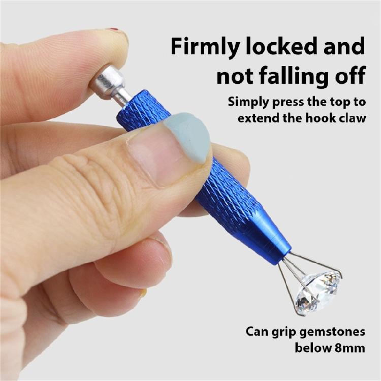 Professional Jewelry Clamp Stainless Steel Diamonds Picking Tool Portable Diamonds Setting Clamp Stainless Steel Texture