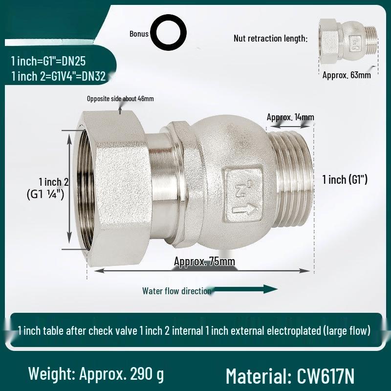 

Jun Ding Ying 1-inch Water Meter Anti-Backflow Check Valve